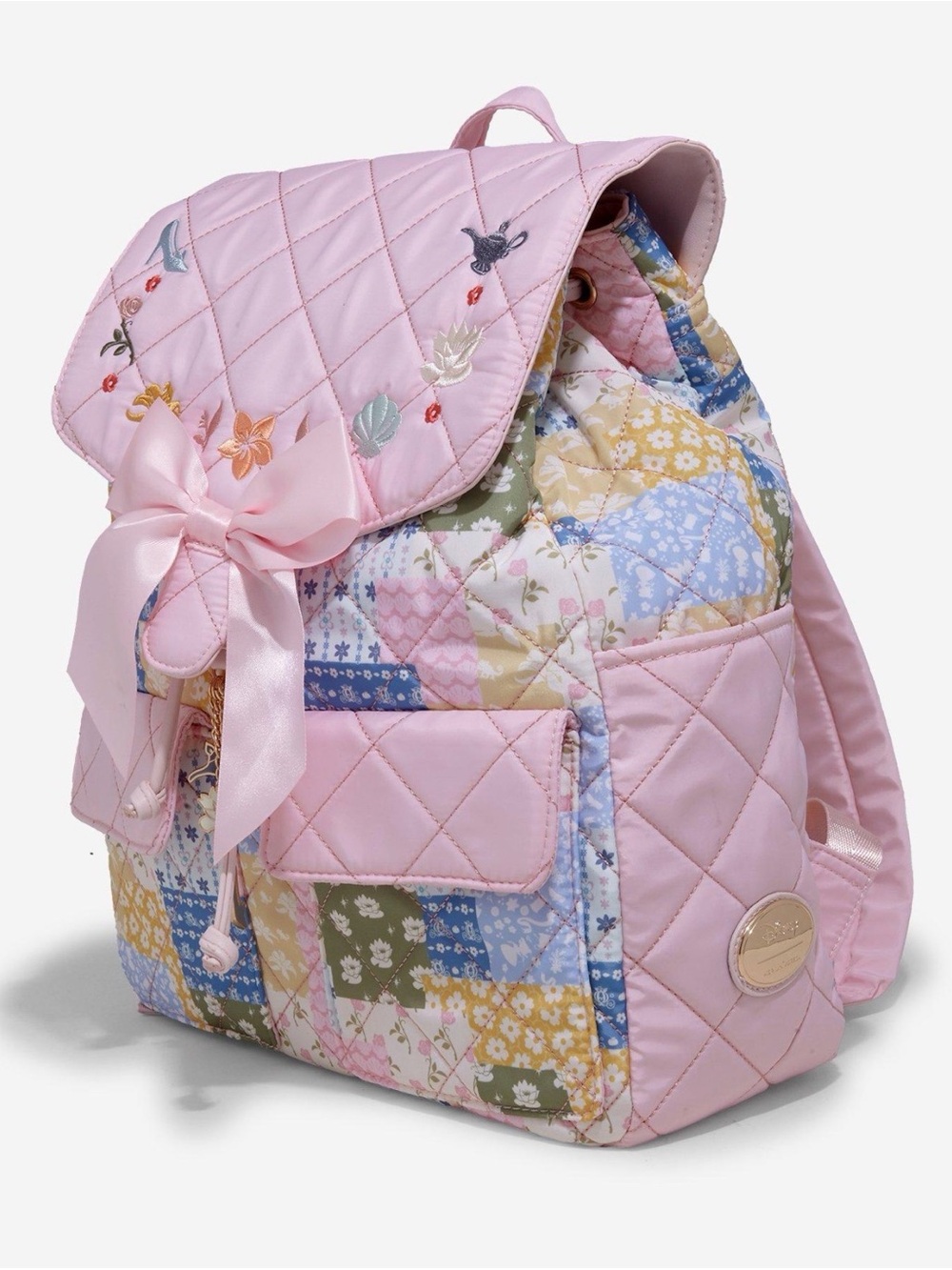 New Disney Princess Icons Quilted Backpack - Picture 2 of 5